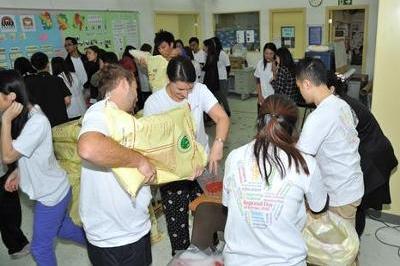 a group of people in a room