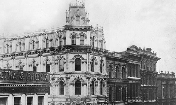 a vintage photo of an old building