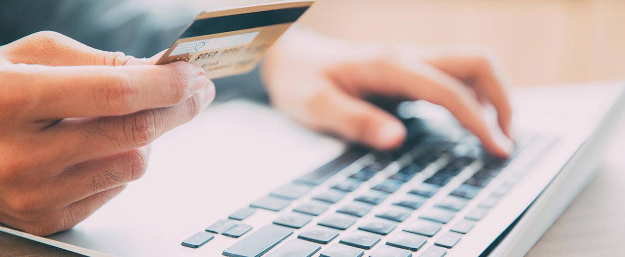 credit card and keyboard