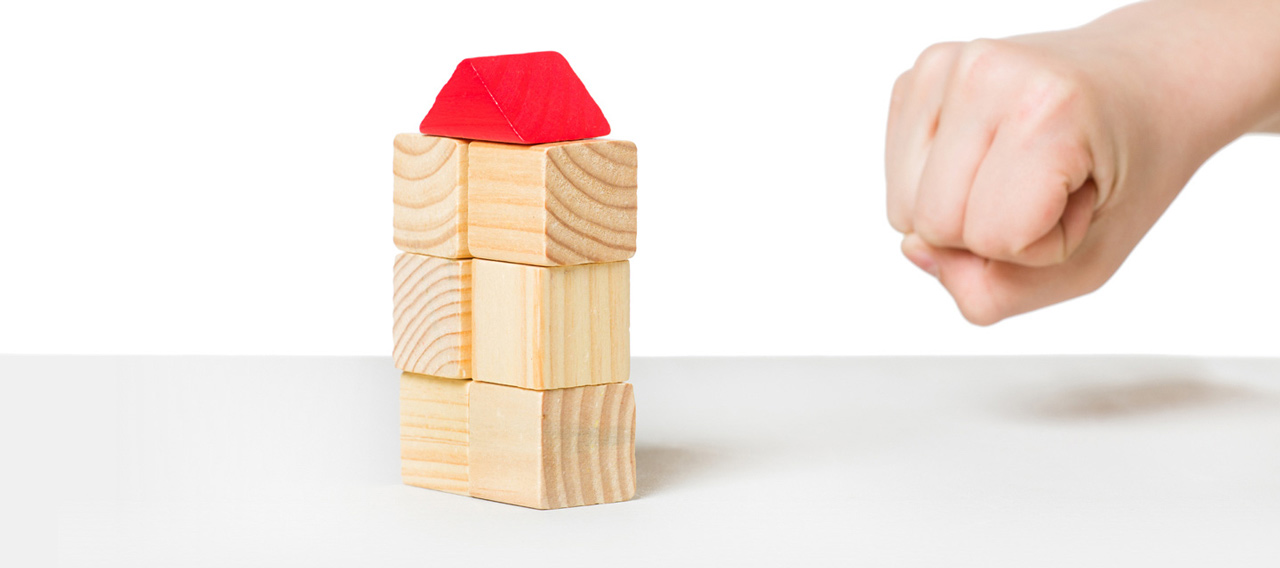 kid playing with woodblocks
