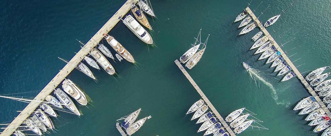 yachts on marine